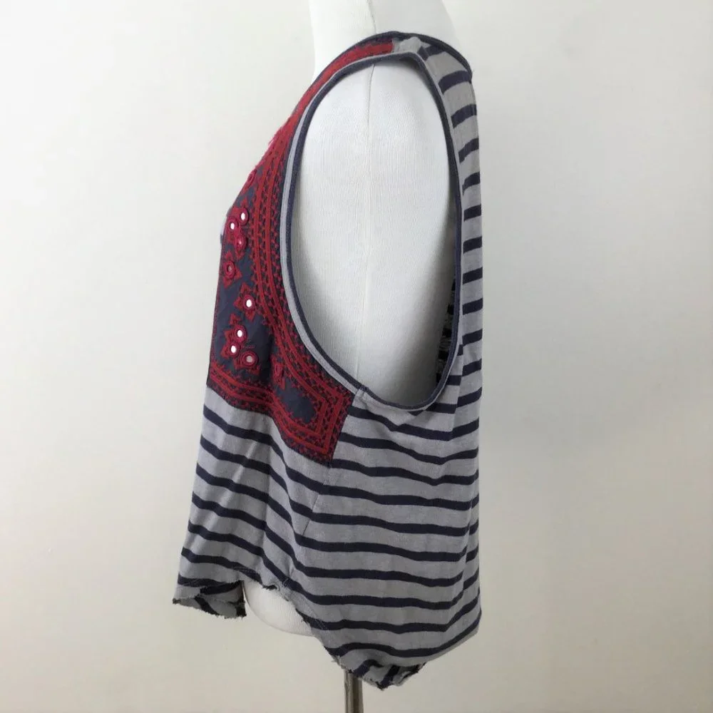 Free People Embroidered Sleeveless Top s